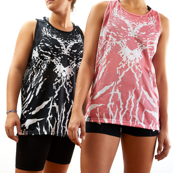 Owl Tank Top is available in two colors: coral and black